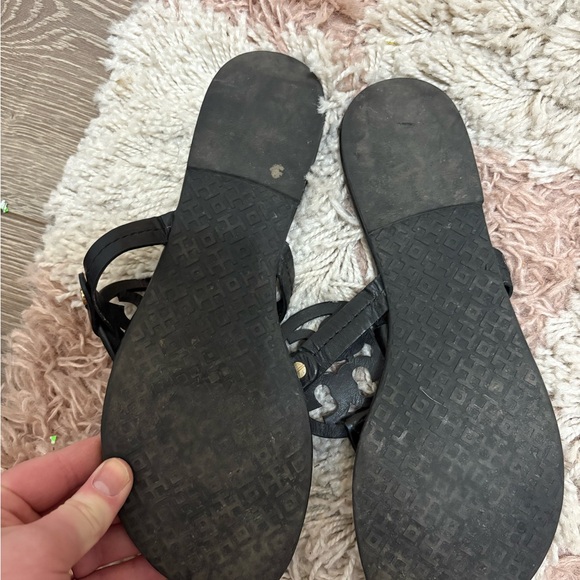 Tory Burch Miller Thong Black Sandals - Picture 11 of 12